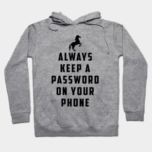 Always keep a password on your phone: Horse Video Orange Shirt Hoodie